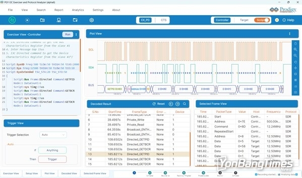 Prodigy Technovations introduces a new UI for its PGY-I3C-EX-PD, enhancing usability for complex I3C and application-layer protocol validation. With added support for NVMe-MI, SPDM, and PLDM, engineers can now validate platform management, security, and device communication more efficiently across AI, HPC, and next-gen computing systems.